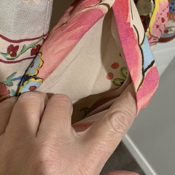 Zara | Kimono Floral Print Long Belted Side Slits Pink NWT Blogger Favorite- XS - Picture 8 of 12